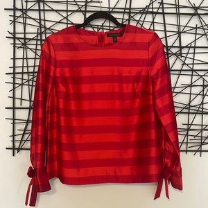Banana Republic red striped blouse